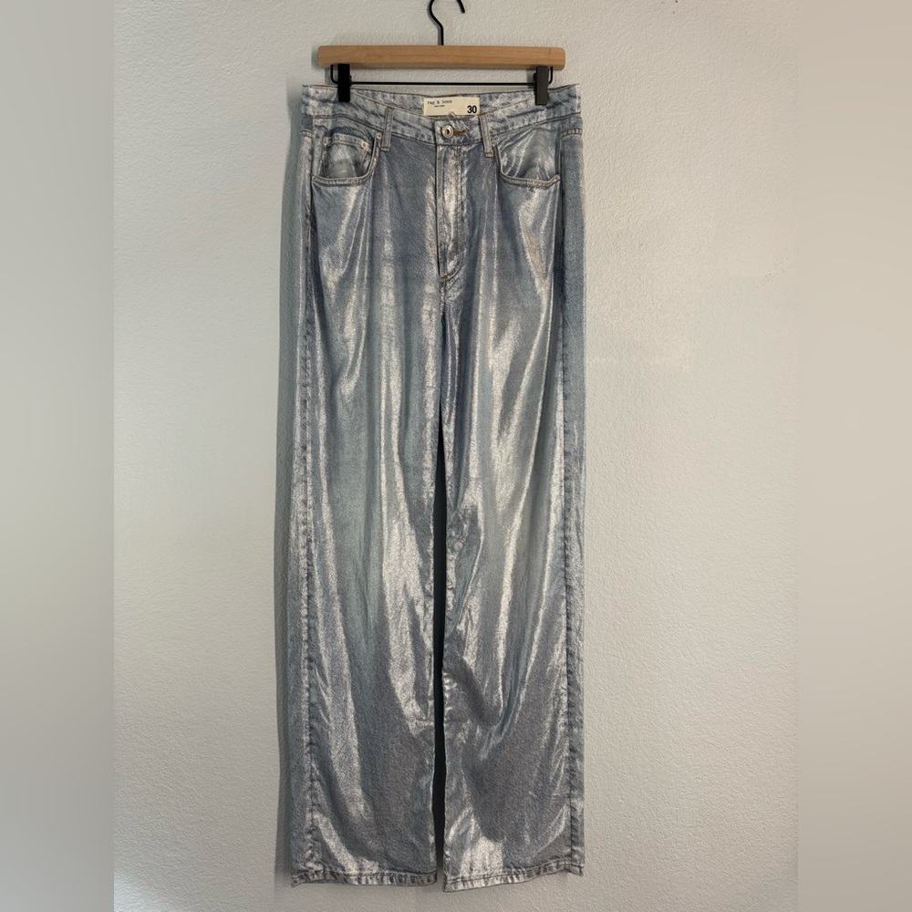 Rag & Bone Alex Liquid High Rise Straight Leg Jeans